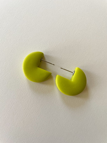 Chunky Hoops in Citron