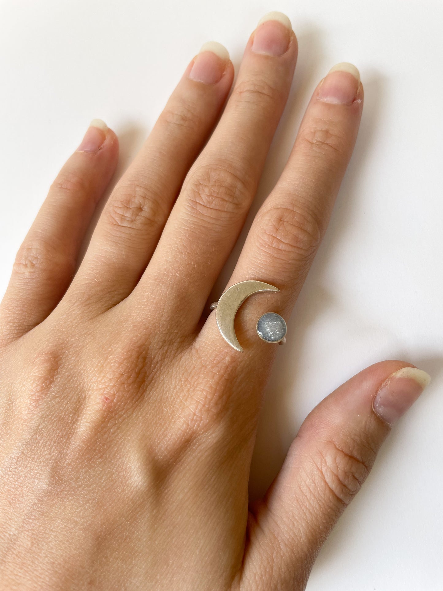 Celestial Ring Adjustable Ring in Antique Silver