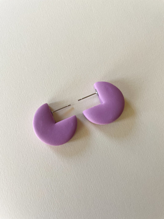 Chunky Hoops in Lilac