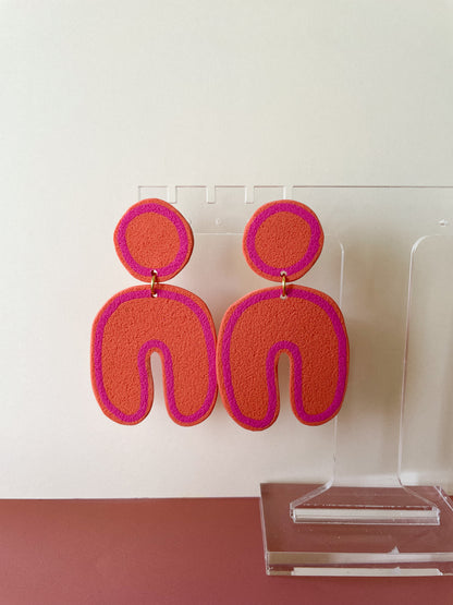 Align Arch Earrings in Orange
