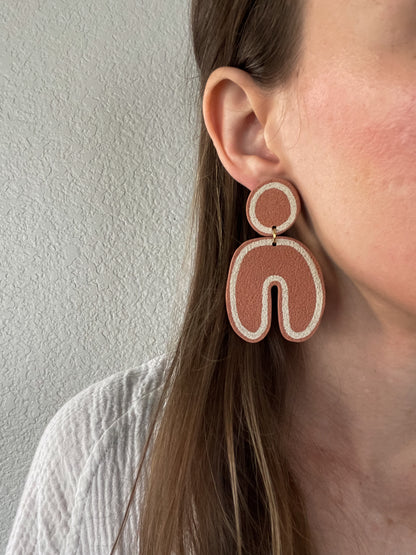 Align Arch Earrings in Rust