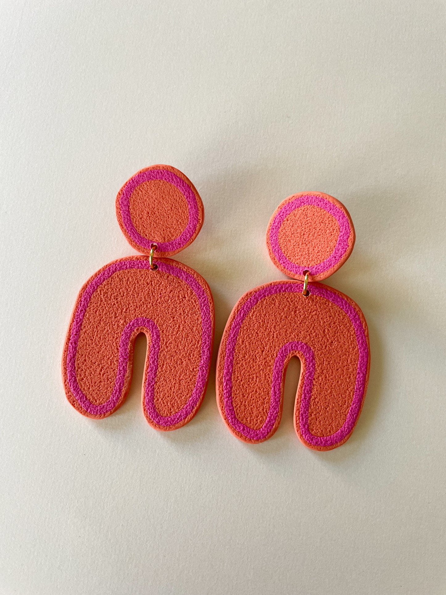 Align Arch Earrings in Orange
