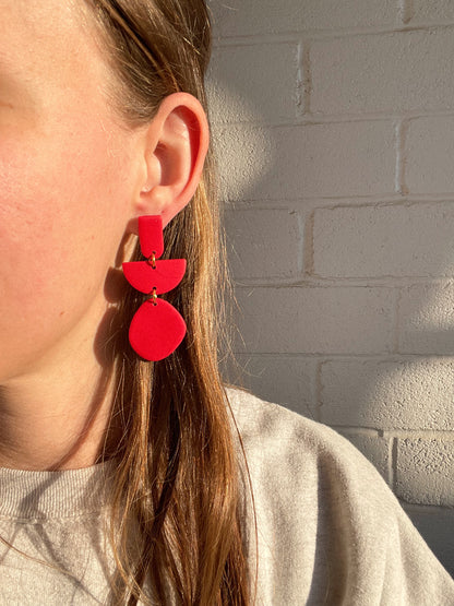 Laney Earrings in Red