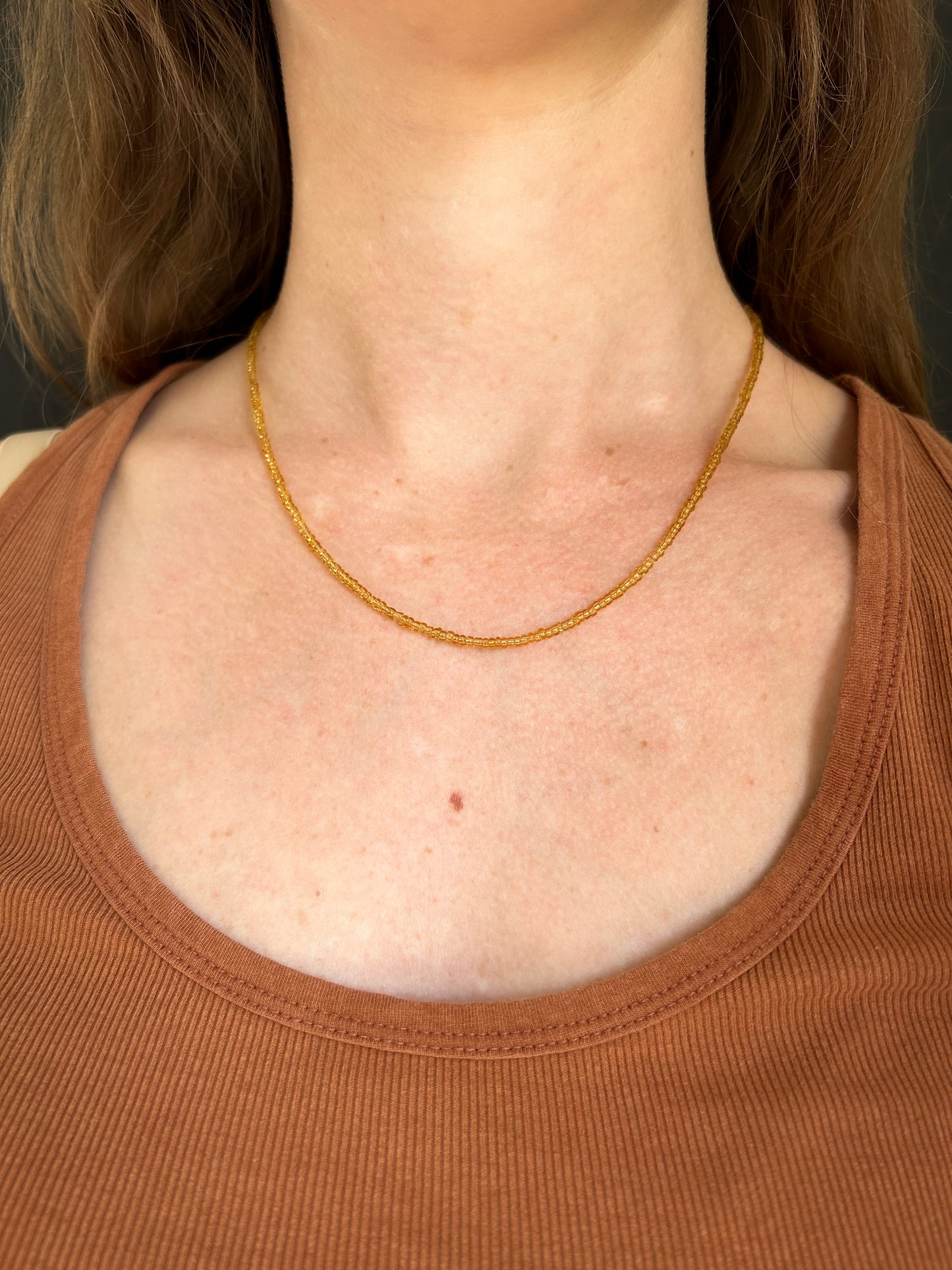 Autumnal Choker in Yellow Amber