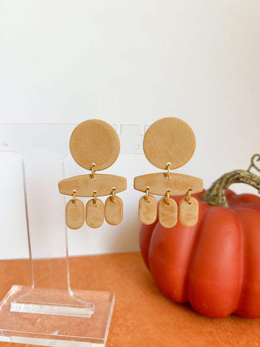 Gia Earrings in Distressed Yellow