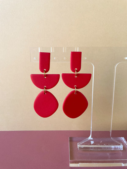 Laney Earrings in Red