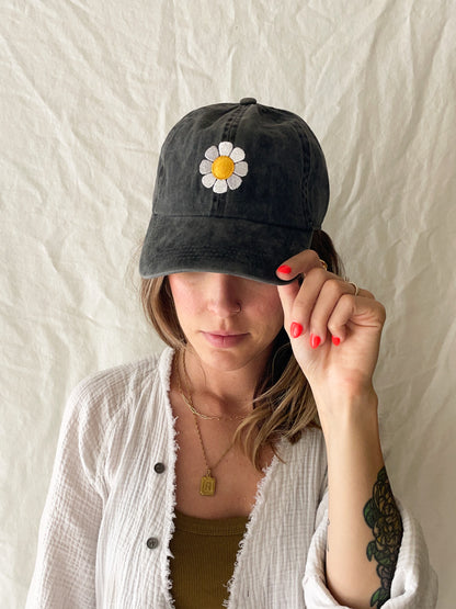 Daisy Cap in Charcoal