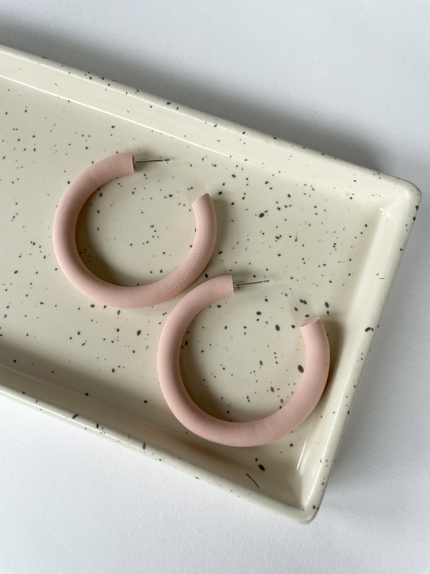 Ellory Hoops in Blush