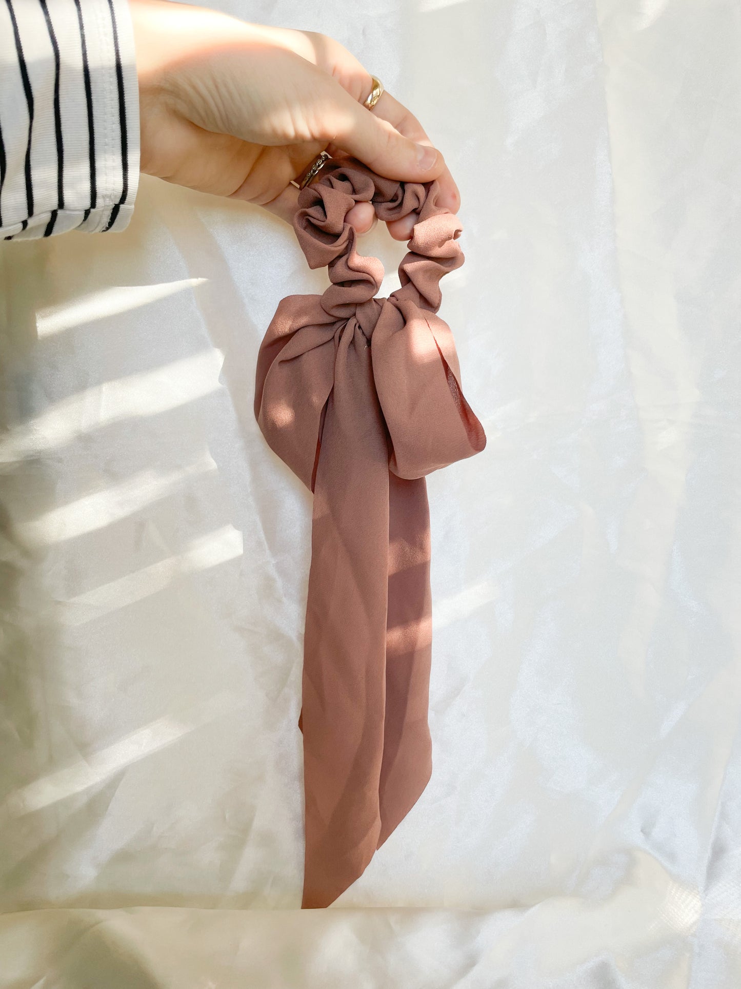 Scarf Scrunchie in Taupe